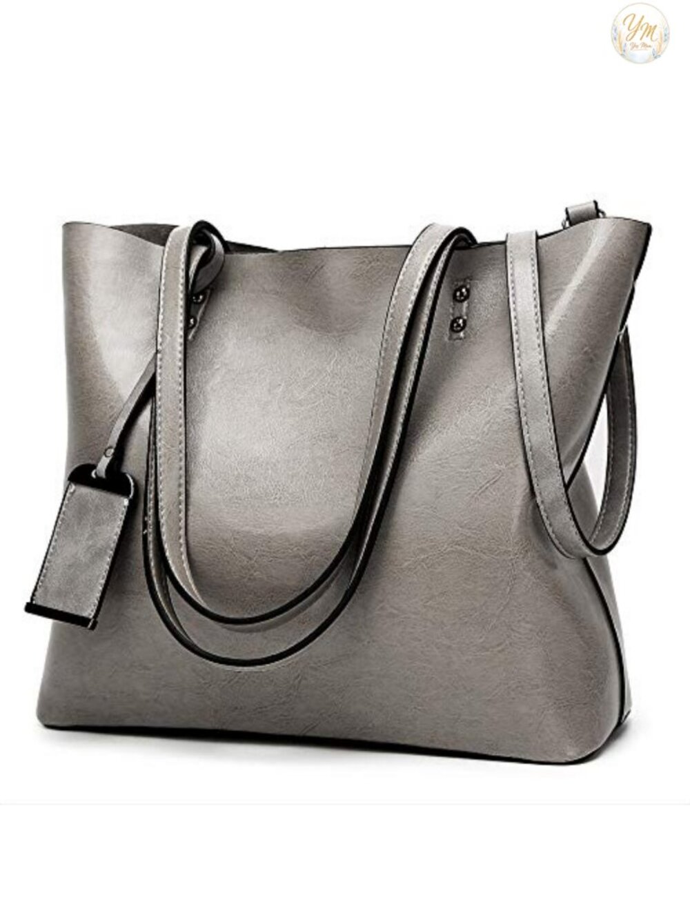 Greased Leather Satchel Shoulder Bag Tote Purse Removable Strap Women